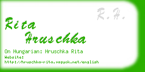 rita hruschka business card